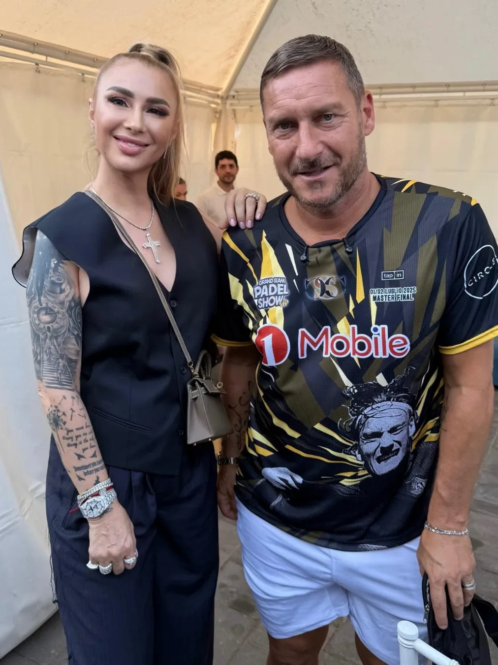 Francesco Totti, legendă as roma, alături de Anamaria Prodan