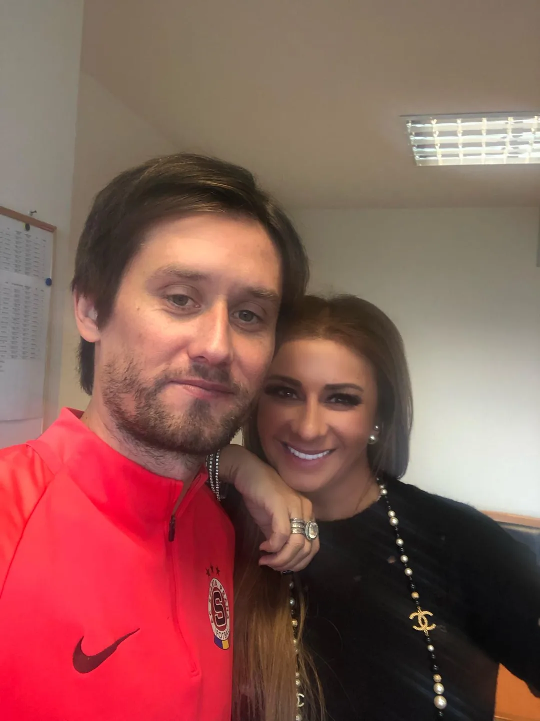 Tomáš Rosický, director sportiv, sparta praga, alături de Anamaria Prodan