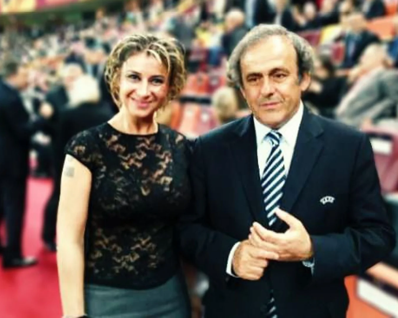 Anamaria Prodan alături de Michel Platini
